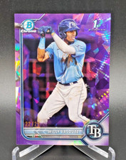 Willy Vasquez 2022 Bowman Chrome Sapphire 1st Purple /25 Rays BCP-195