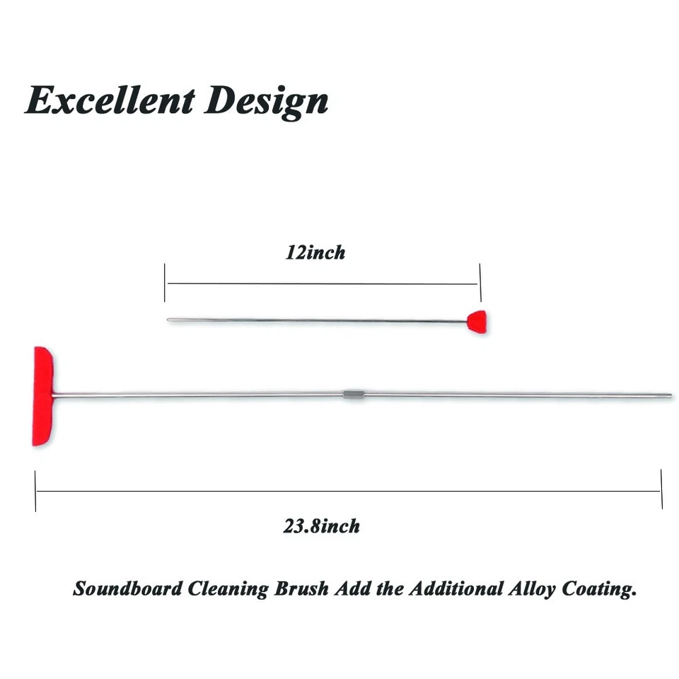Juego de kit limpiador de caja de resonancia de piano de cola - Mantener el piano limpio - 2 tamaños, extensible Foto 2 de 4