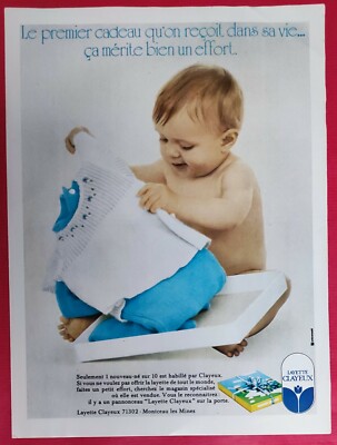 Publicité de presse: Layette CLAYEUX Vêtements pour BEBE 1973