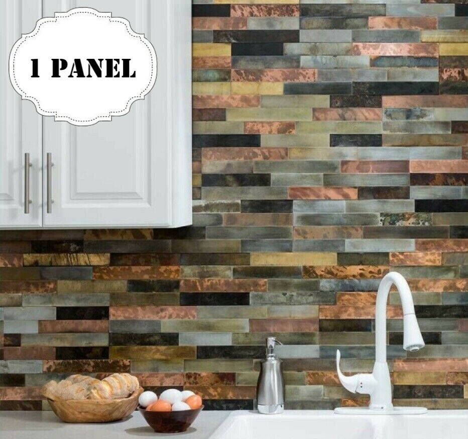 Self Adhesive Wall Tiles Peel And Stick Backsplash Kitchen Bath Vinyl Copper For Sale Online EBay