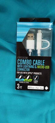 Infinitive Wall 2in1 Micro USB Cable with Lightning Adapter 3 foot - 1.0 ea