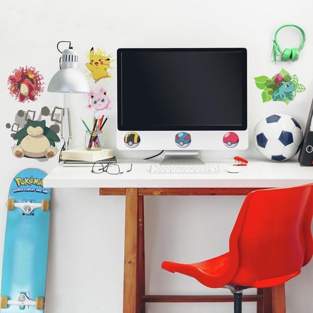 Iconic Pokemon Peel Stick Wall Decals 24 New Boys Room Stickers