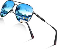 Sonnenbrille Herren Damen Polarisiert Metallrahmen Retro UV400 Schutz