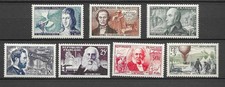 Timbres France 1955 Inventeurs célèbres + Yvert N°1012 à 1018 neufs** MNH