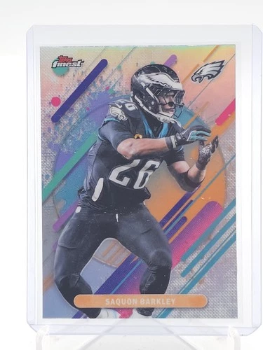 SAQUON BARKLEY 2025 TOPPS FINEST REFRACTOR #255 EAGLES RARE Q0154