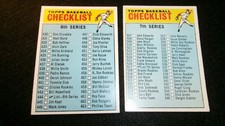 (2) diff CHECKLISTS...unmarked...Series 6 (#444)...Series 7 (#517)...nm-mt...