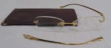 Cartier CT00580 Panthere Panther Rimless RX Eyeglass Frames Gold Needs Repair