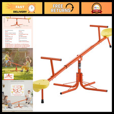 Outdoor Kids Seesaw Teeter Totter, 100 lbs Capacity, 360 Spin Playground Equipm