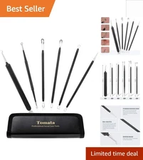 Ergonomic Stainless Steel Blackhead Remover Tool Set - Safe & Travel-Friendly