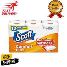 Scott ComfortPlus Toilet Paper 12 Triple Rolls 231 Sheets per Roll Septic Safe 1