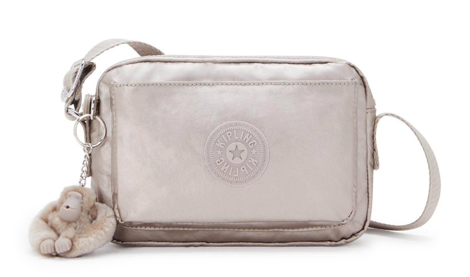Kipling Women's Gold Mini Crossbody Bag With Adjustable Shoulder Strap Silver 100% Polyamide - Image 3