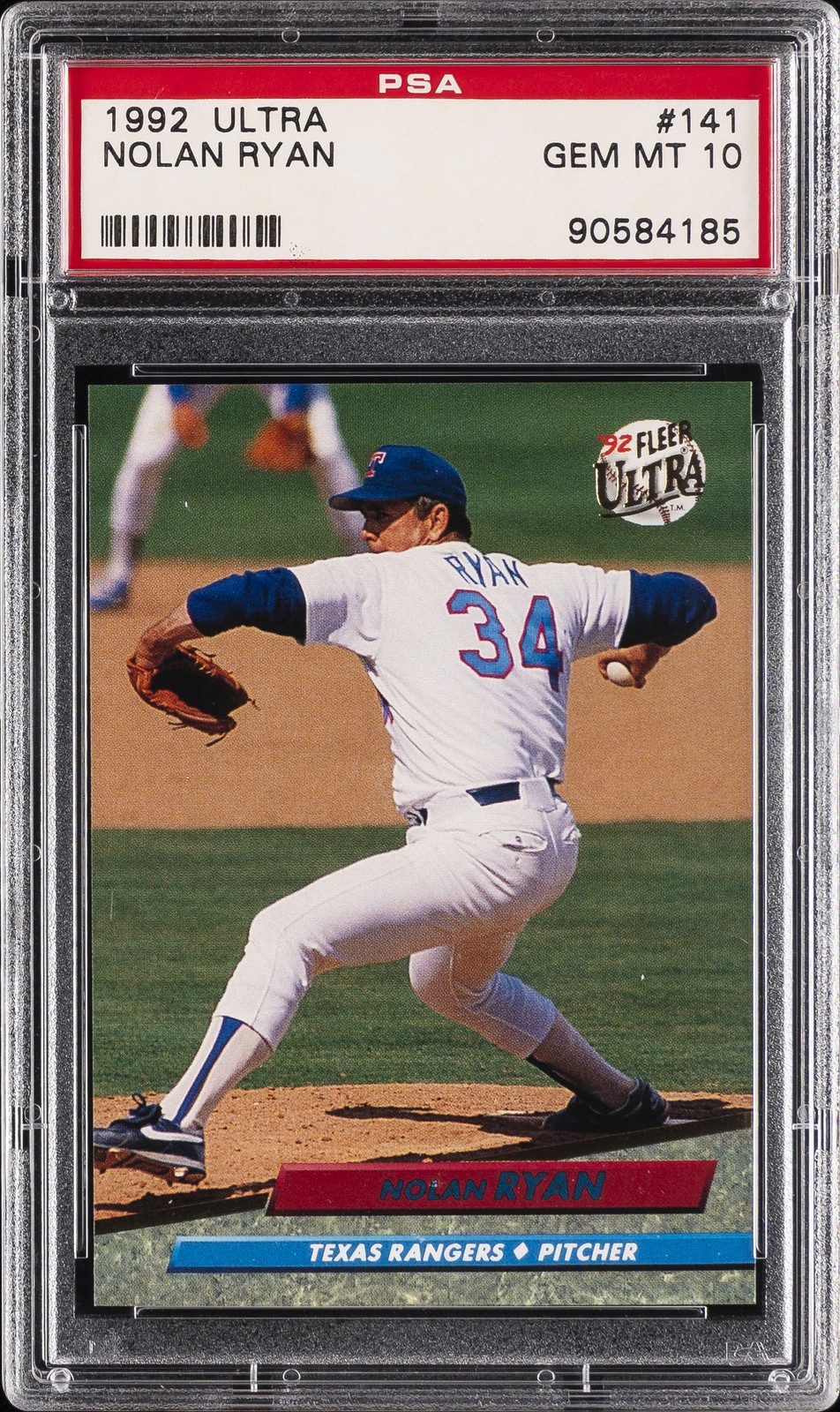 1992 FLEER ULTRA #141 NOLAN RYAN PSA 10