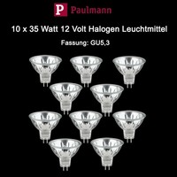 10 X Paulmann 832.45 Halogen Reflektor Birne 35W Gu5.3 Dimmbar Sicherheitsglas