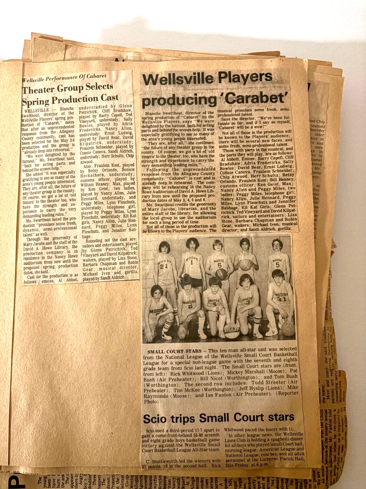 Vintage Scrapbook Local History Wellsville, NY Theater, Racing, Daytona ++ - Image 3 of 4