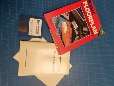 Vintage 1993 Basic Floorplan Architectural Drawing Program IBM PC DOS 3.5'' Disk
