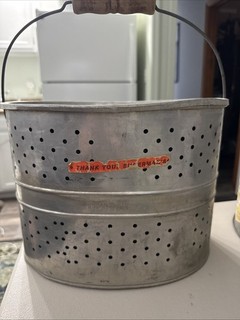 Vintage Oval Old Pal Galvanized Minnow Bucket