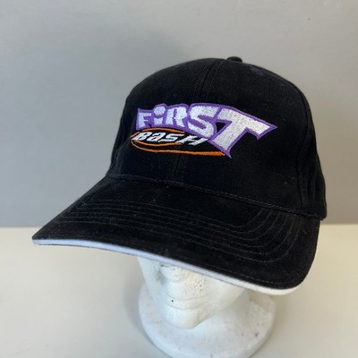 Vintage First Bash Strapback Hat Black 90s y2k Big X Car Show Auto Classic
