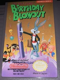 Bugs Bunny Birthday Blowout Nintendo NES 1990 Game Cartridge w/ Sleeve