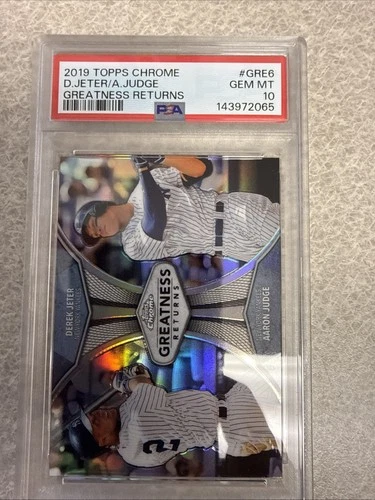 2019 Topps Chrome - Greatness Returns Derek Jeter, Aaron Judge #GRE-6 PSA 10