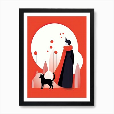Unfolding Femininity: Abstract Woma Gerahmtes Wandbild Poster Leinwanddruck Bild