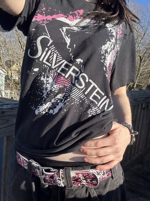 2000s Silverstein Band Reprint Digital T shirt Short Sleeve tee NH27969