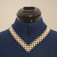 Retro Faux Pearl Collar Necklace