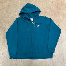 Philadelphia Eagles Vintage Y2K Midnight Green Full Zip Hoodie Women  s