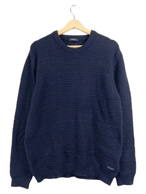 Pierre Cardin Pull Homme Bleu Laine Texturé Classique (EU 50, INT M) - Photo 1/3