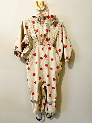 Kuling Kids Cream Apple Rainsuit Jacket and Pants Set