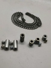 Gilbert Gabriel Erector Set Steel 17" Ladder Chain , Coupling And Pulley Lot