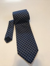 Brooks Brothers “346” Pure Silk Tie Made In USA Blue Geometric Print