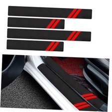 Car Door Sill Protector, Car Door Entry Guard Sill Protector with 4 PCS Red
