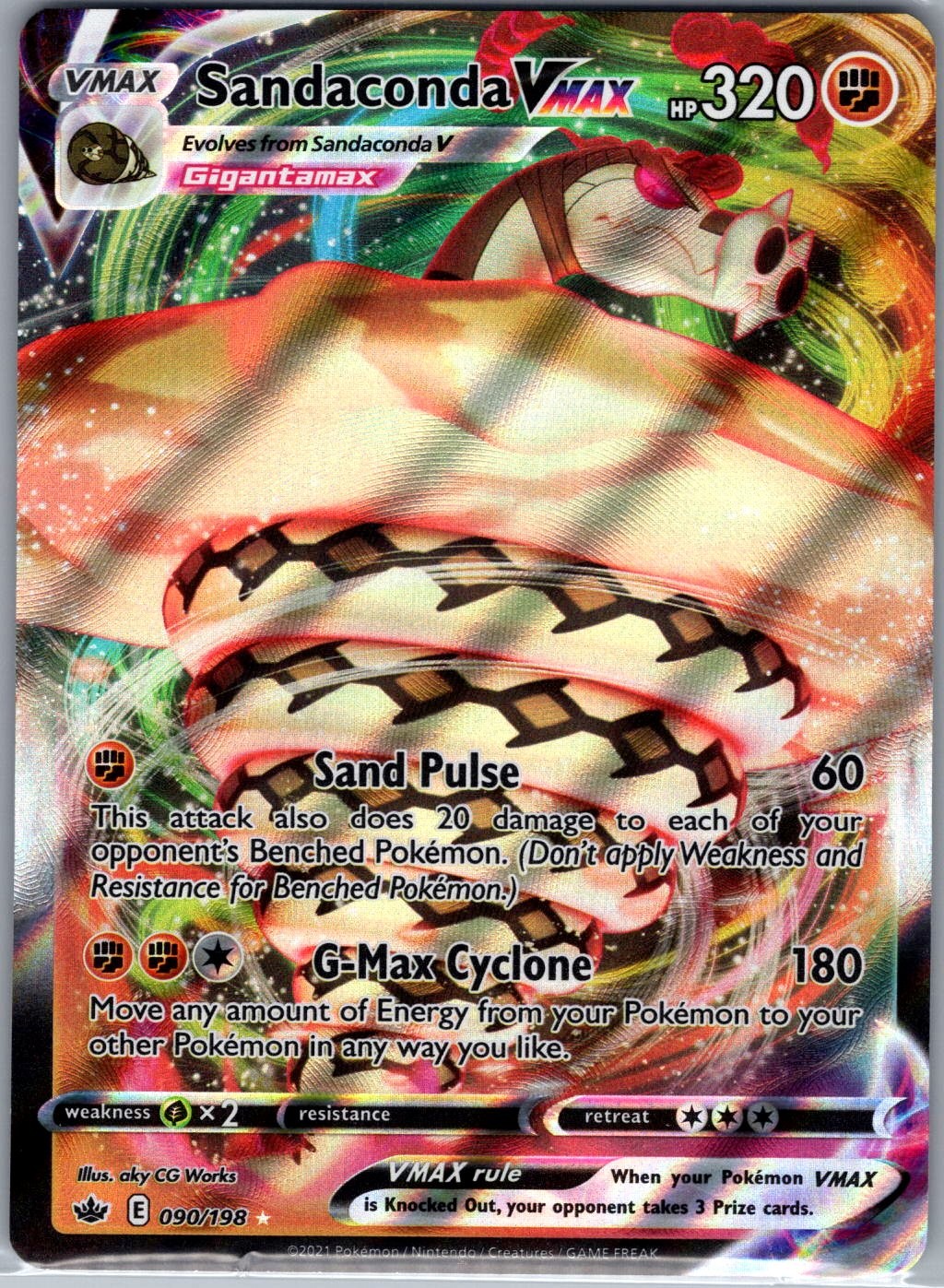 Sandaconda VMAX 090/198 SWSH06: Chilling Reign - Pokemon Card - NM