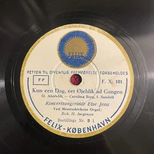 78RPM Else Jena 10" Felix B1 (Classical, Opera, Danish, 1947)