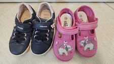 SCARPE BAMBINA GINNASTICA E PANTOFOLE NUM. 26 DUE PAIA GEOX + CHICCO