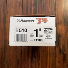ITW Ramset T4100 T4 1” Plated Concrete Pins w Fuel 510pk For T4-MAG Framing Gun