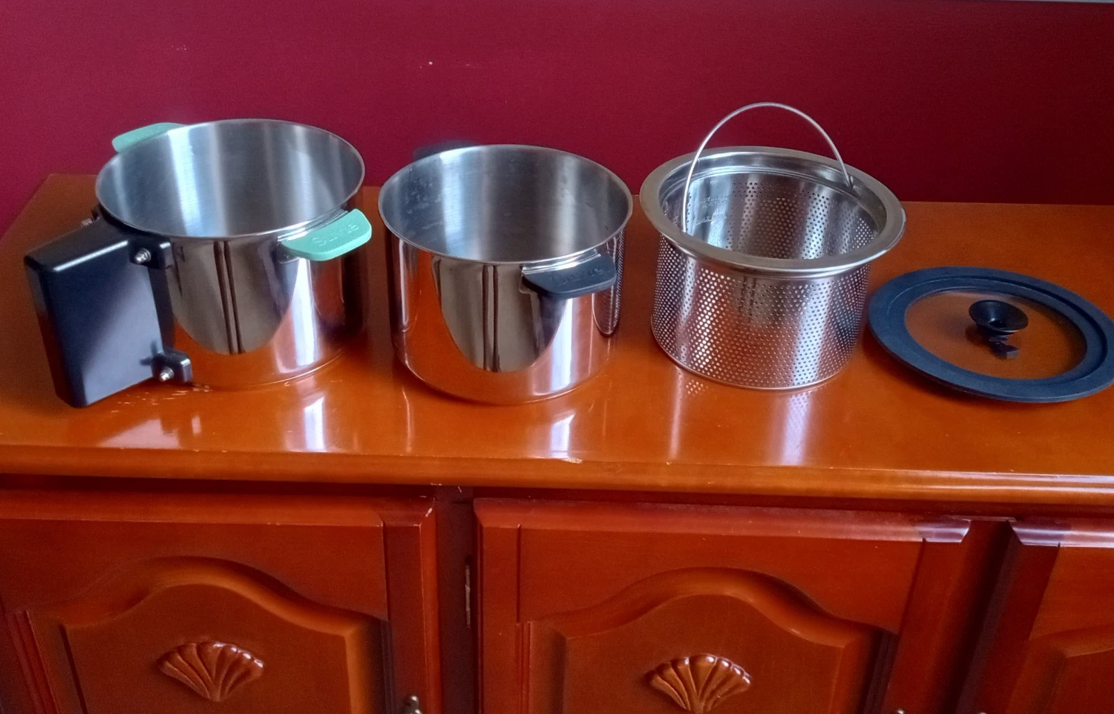 Replacement Pots, Strainer and Lid for Suvie Starch Cooker (4 Pieces)