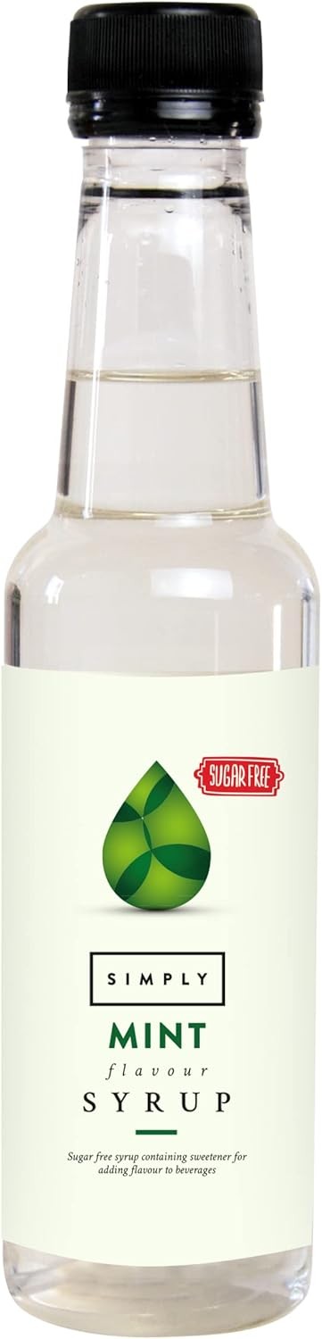 Simply Sugar Free Mint Syrup, Low Calorie, Vegan & Nut Free Flavoured Syrup for