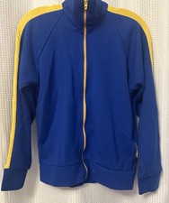 VTG 80s Court Casuals Blue  Yellow Track Jacket Large