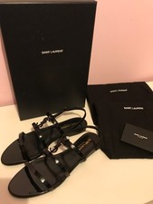 SANDALI YSL SAINT LAURENT CASSANDRA EU 37 NUOVI SCATOLA ETICHETTE DUST BAGS ITALIA