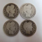Lot Of 4 SILVER Barber Quarters (Exact Coins Shown) #00-14