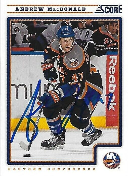 2012-13 Andrew MacDonald New York Islanders Game Worn Jersey – Photo Match – Team Letter
