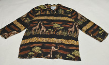 Vtg BFA Classics 2 Piece Set Tank And Blouse Safari 100% Rayon Made In USA