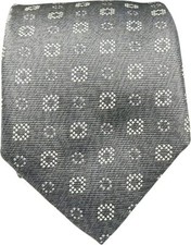 BISSE Necktie - Micro Fabric Men's Tie, Gray Embroidered Men's Tie