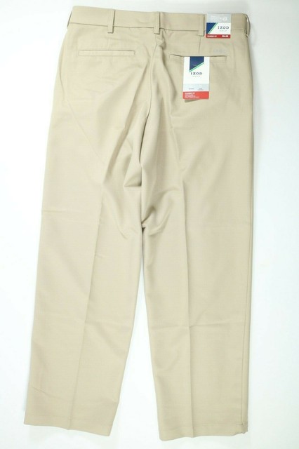 IZOD Golf Men's Classic Fit Pants Beige 32x32 for sale online | eBay