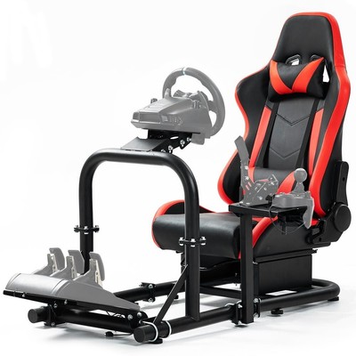 Supllueer Racing Sim Cockpit with Seat Upright Stable Fit Logitech Thrustmaster