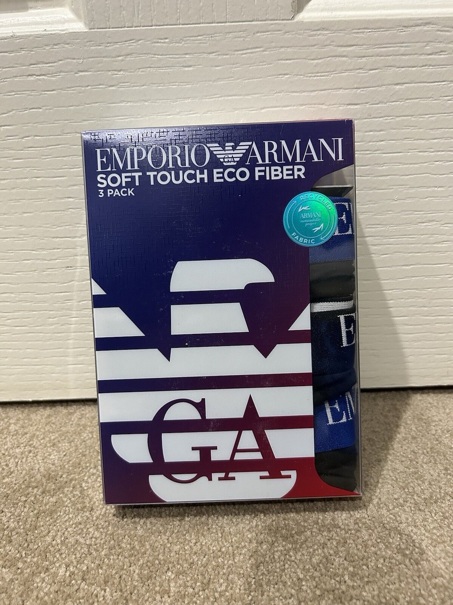 Armani Exchange Soft Touch Eco Fiber Boxer Trunks Pack Large