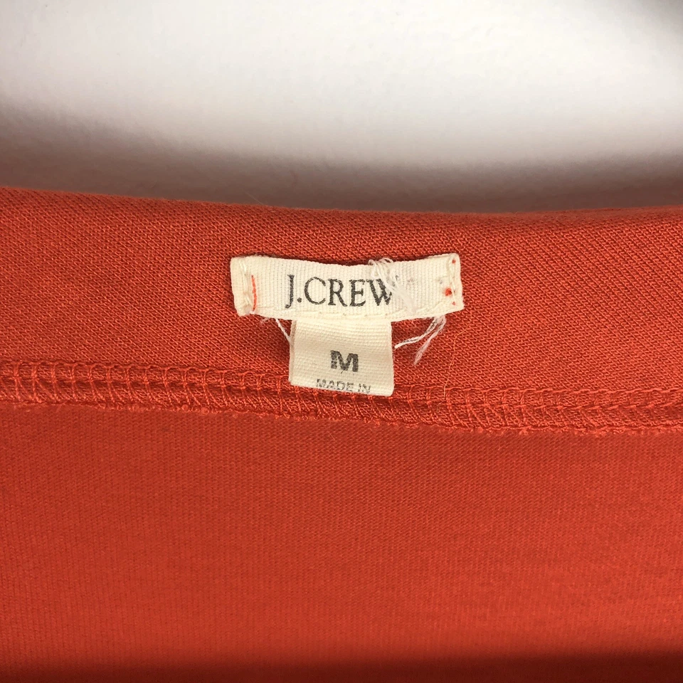 J. Blusa Crew Para Mujer M Roja Plisada Frontal Cuello Redondo Manga 3/4 Mezcla Seda AF2 Foto 2 de 4