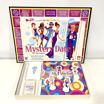 CLASSIC MYSTERY DATE BOARD GAME COMPLETE BILINGUAL SET MILTON