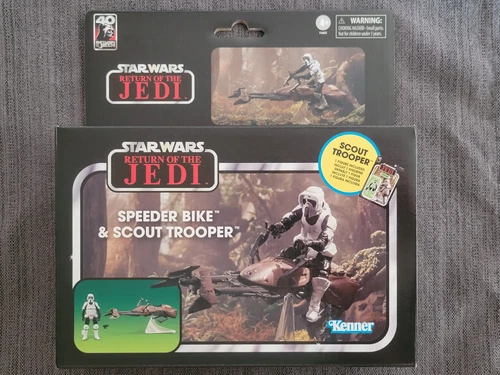 SPEEDER BIKE & SCOUT TROOPER Hasbro Star Wars Vintage Collection 3.75" Figure